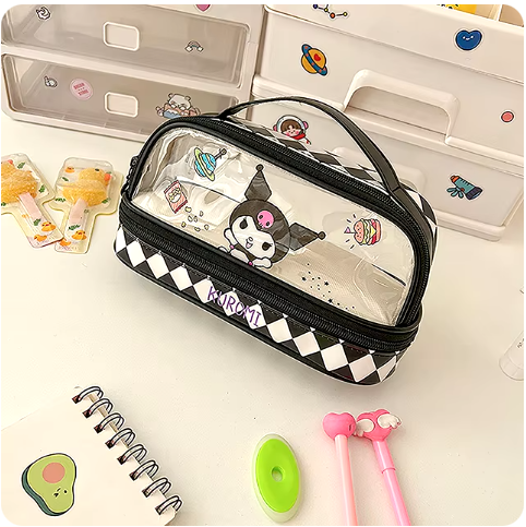 Estuche Sanrio transparente