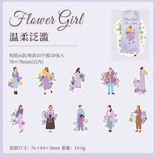 Cargar imagen en el visor de la galería, Stickers flower girl
