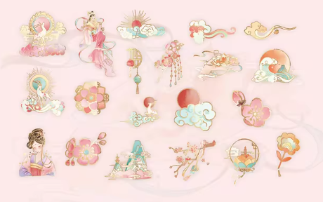 Stickers estilo chino