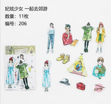 Cargar imagen en el visor de la galería, Stickers chicas
